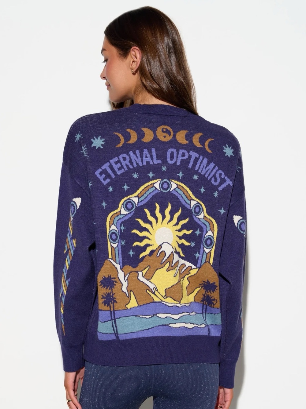 NWT Spiritual Gangster Alpine Glow Claire Sweater Eternal Optimist Sweater SMALL